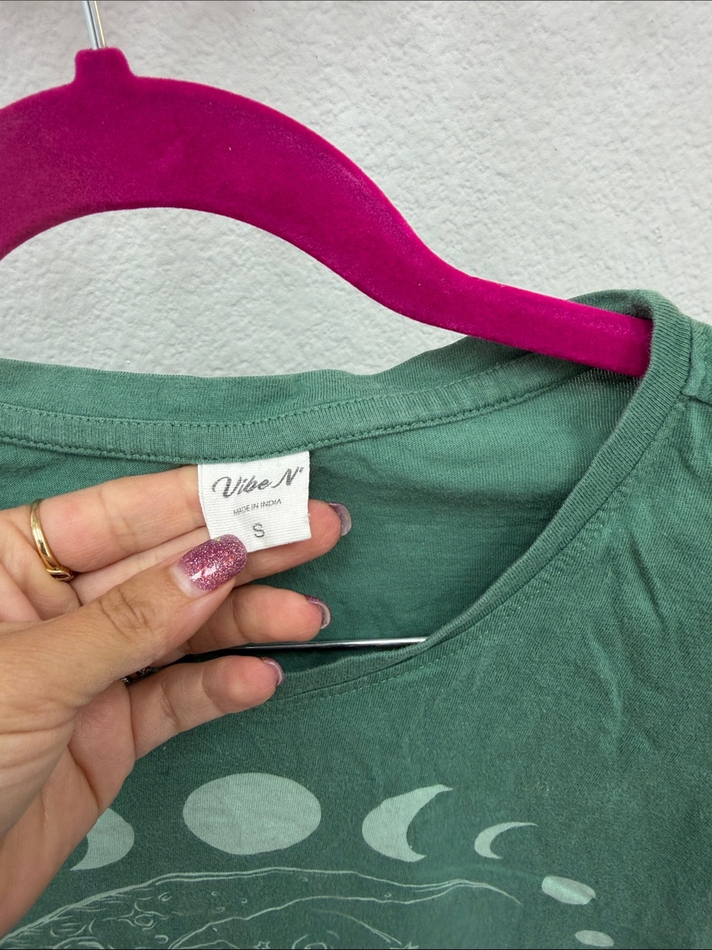 wild fable Green Moon Phases Graphic Tee - Picture 3 of 3